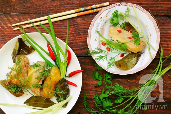 Thơm ngon đậm đà món gà hấp muối 13